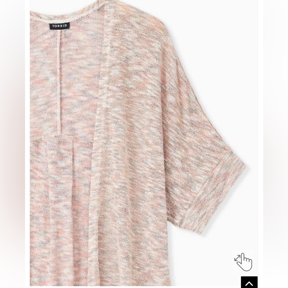Torrid Multi Space Dye Hacci & Lurex Dolman Cardigan 2X NWT - Picture 3 of 9